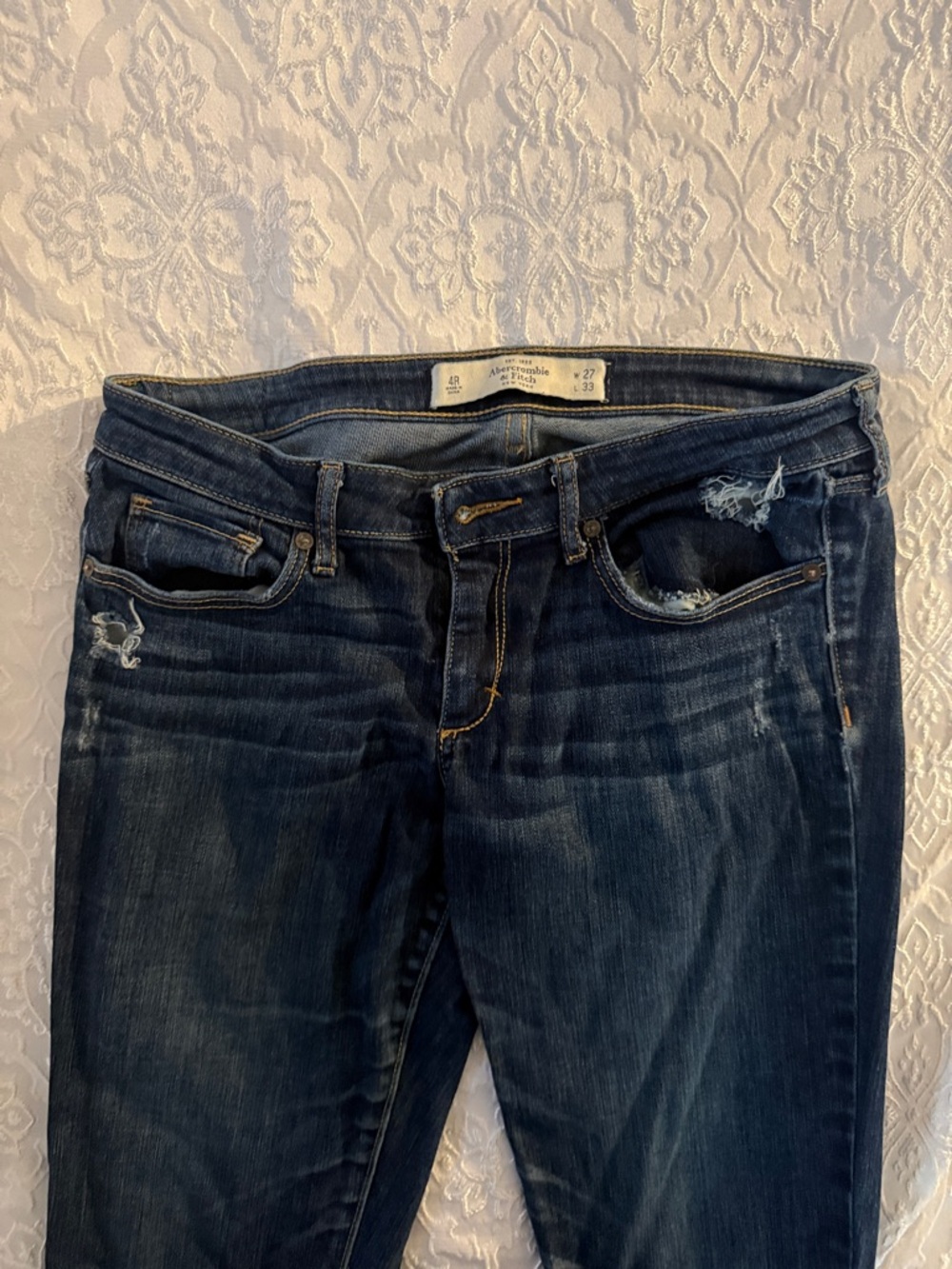 Abercrombie Dark Blue Distressed  Women’s Jeans size 4R